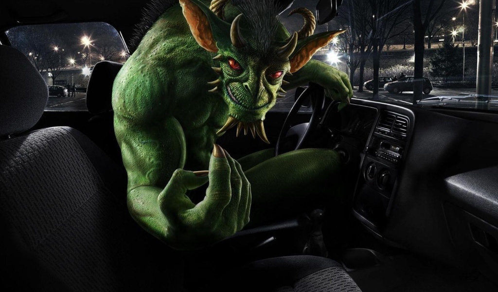 Монстр в автомобиле