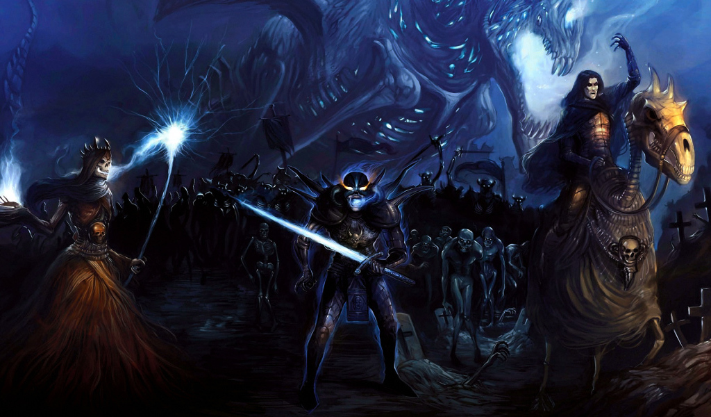 Монстр с огненным мечом