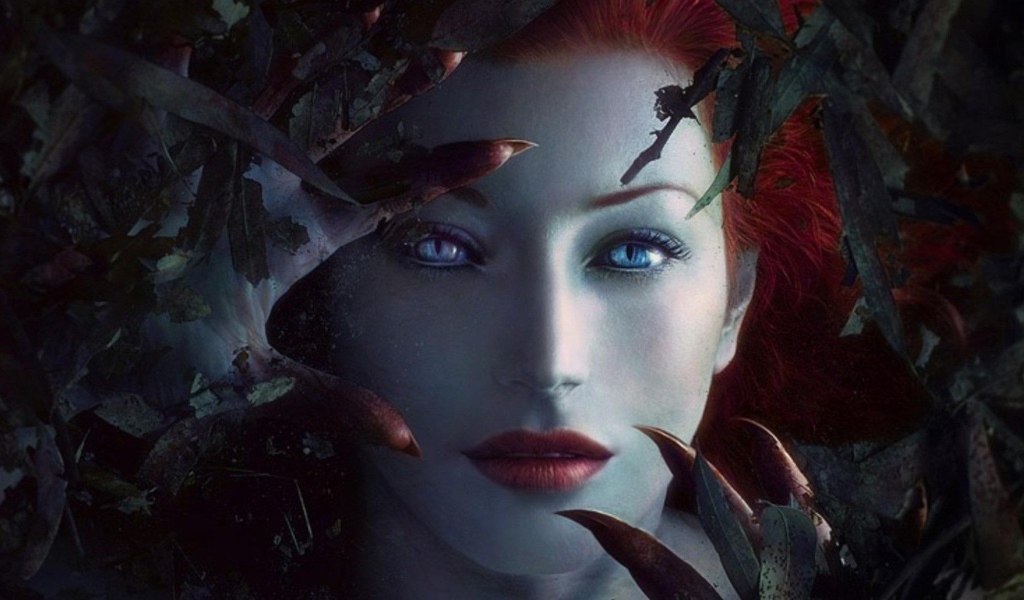 Рыжеволосая девушка вампир