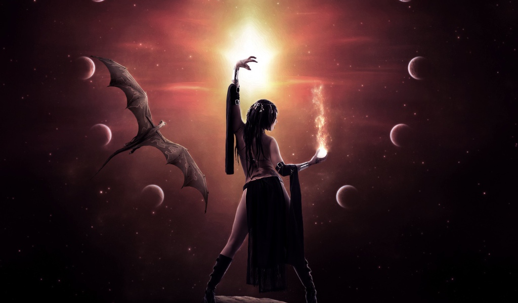 Дракон и девушка