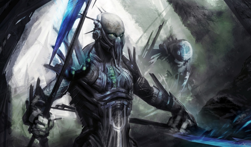 Рисунок фантастического воина