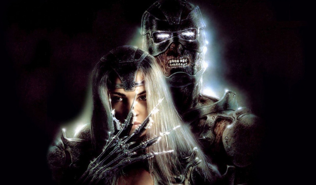 Девушка в объятьях монстра