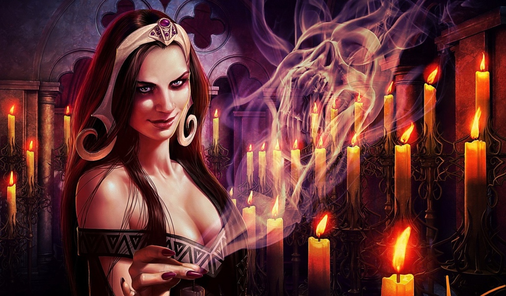 Колдунья со свечами