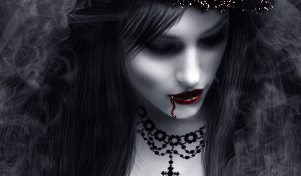 Вампир девушка с крестом
