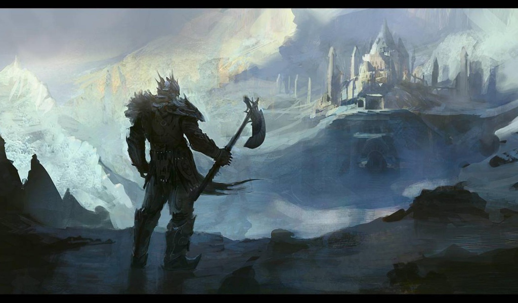 Викинг перед крепостью