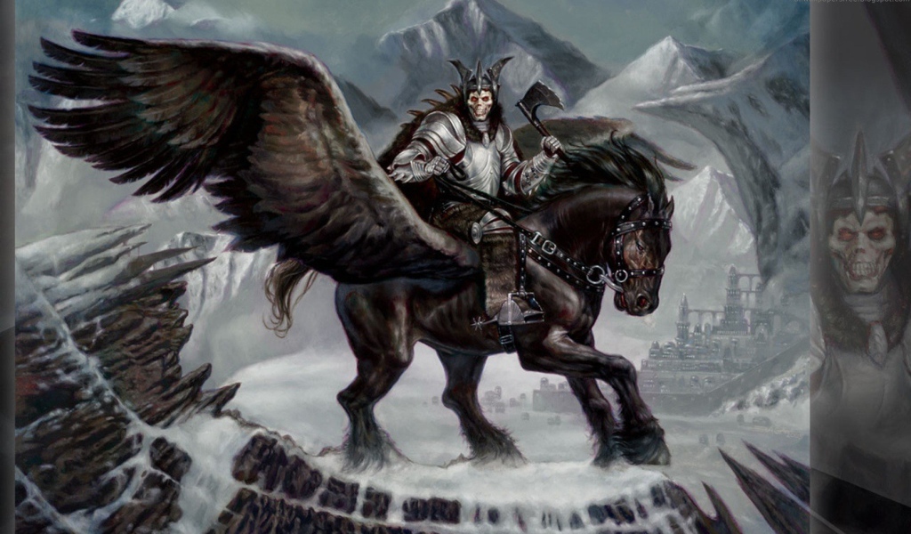 Воин на крылатой лошади