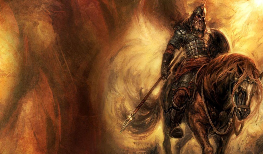 Богатырь с копьем