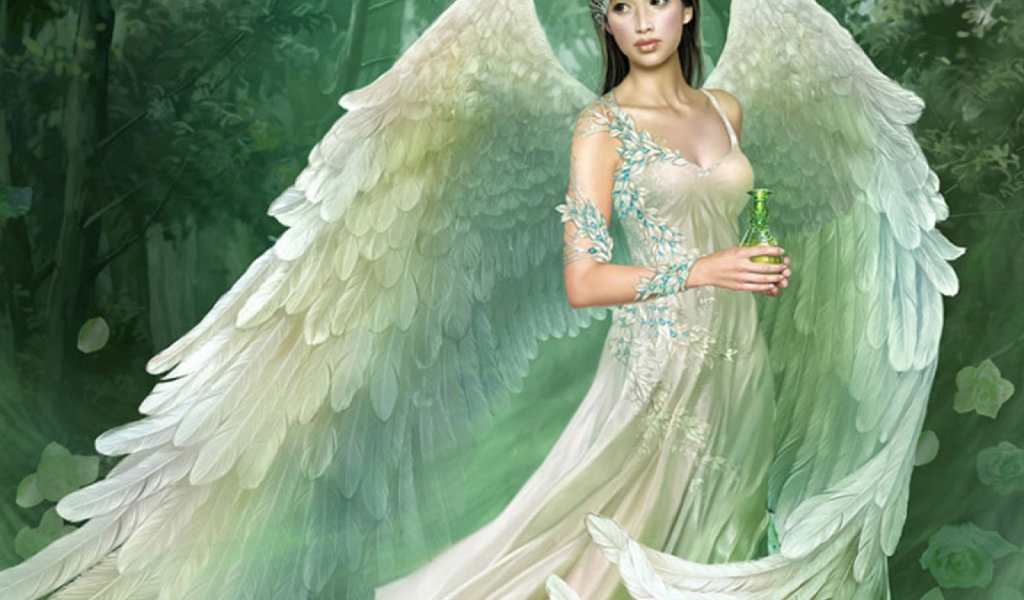 Белый ангел в лесу