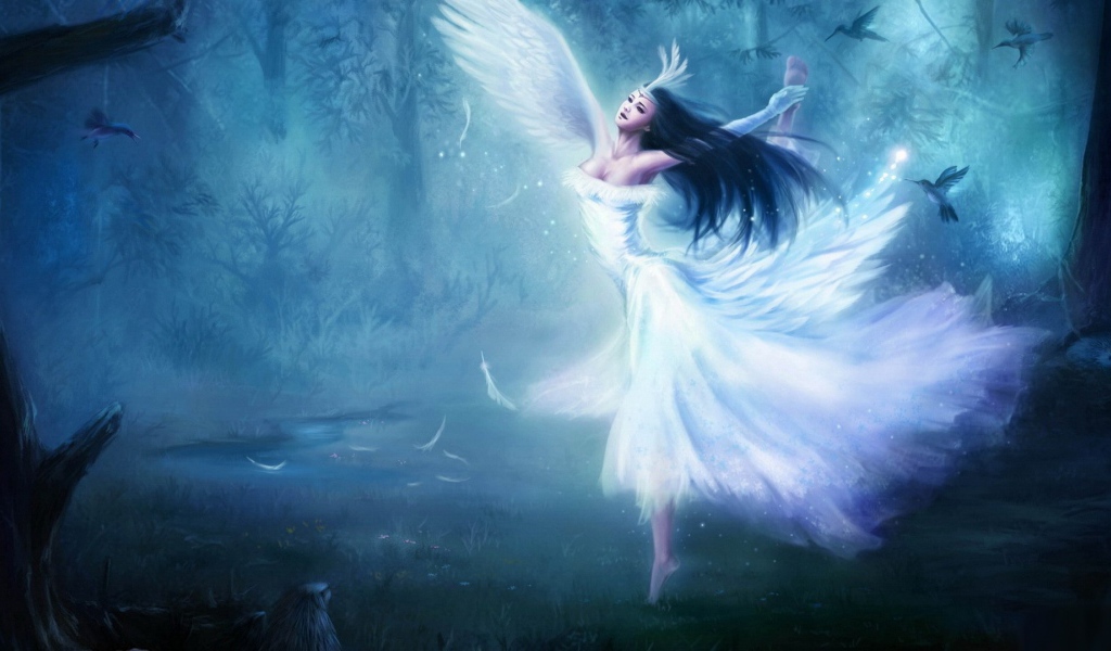 Белый ангел в лесу