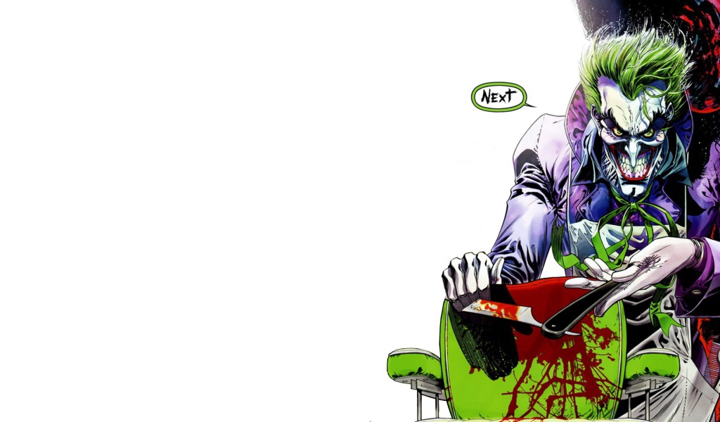 Джокер вытирает кровь