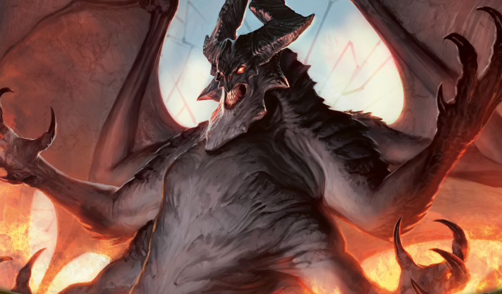 Крылатый монстр с когтями