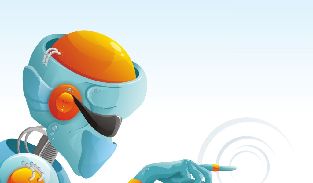 Желто синий робот