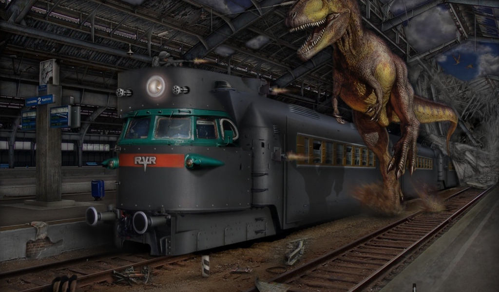 	  Dinosaur train ahead