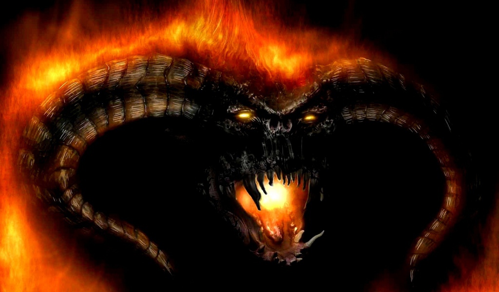 Огненный рогатый зверь