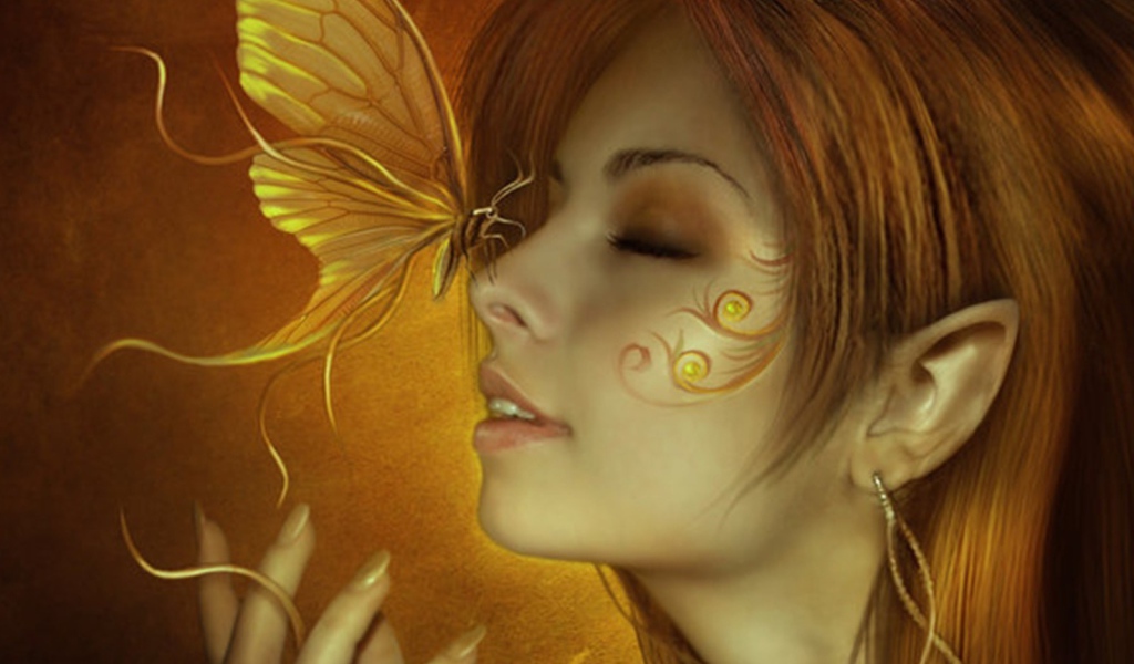 Бабочка на носу