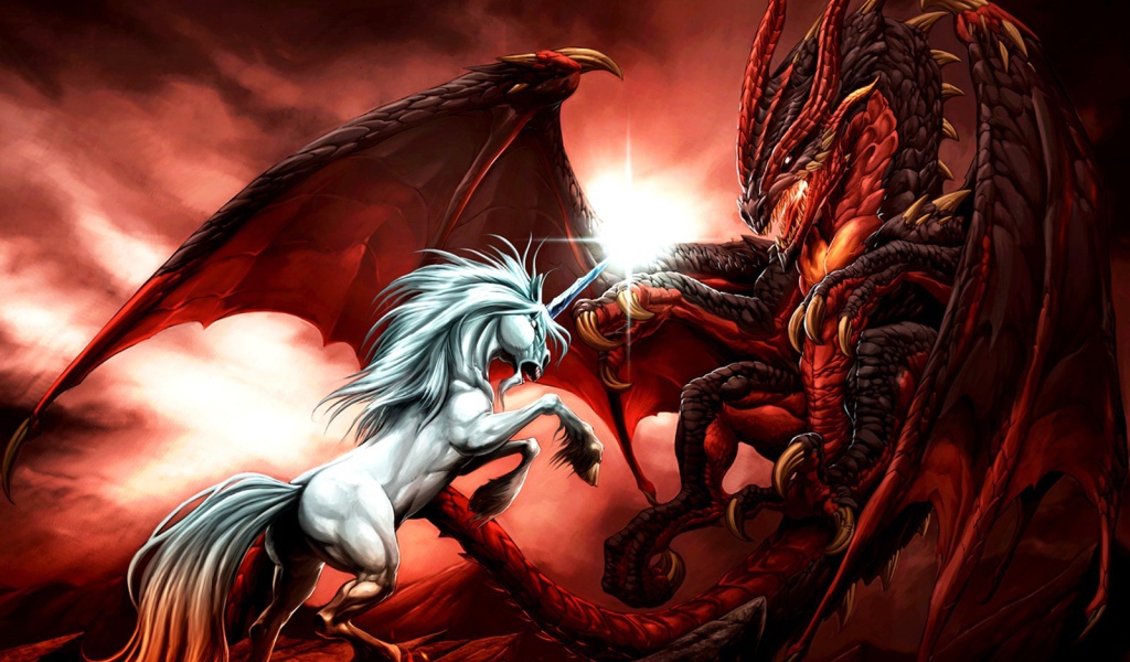Дракон и сказочная лошадь