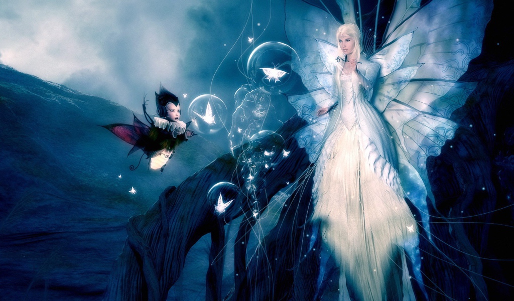 Фея и мыльные пузыри