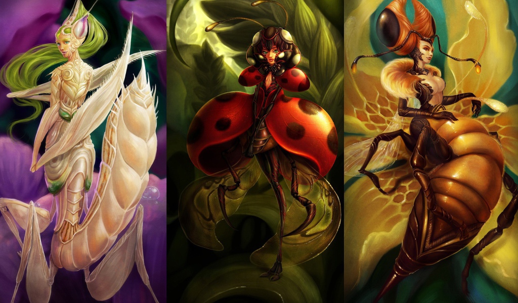 Насекомые девушки