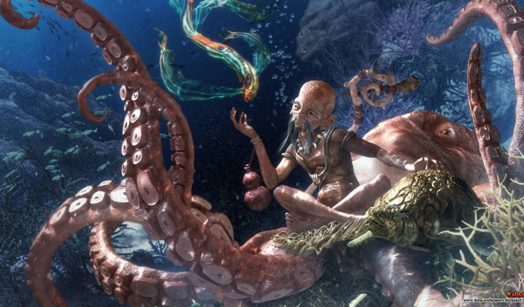 Человек под водой