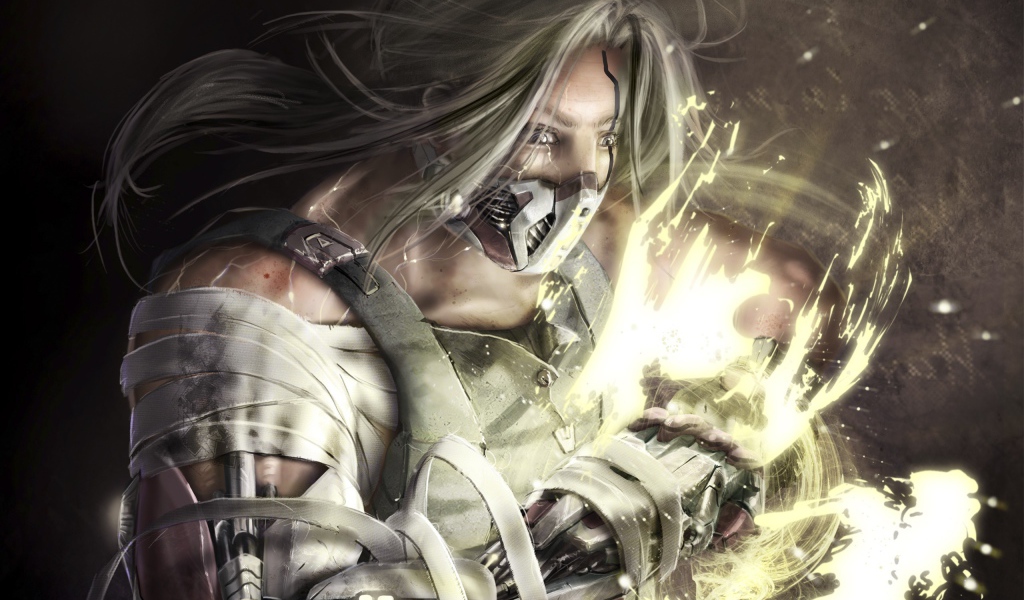 Человек со светящимися руками