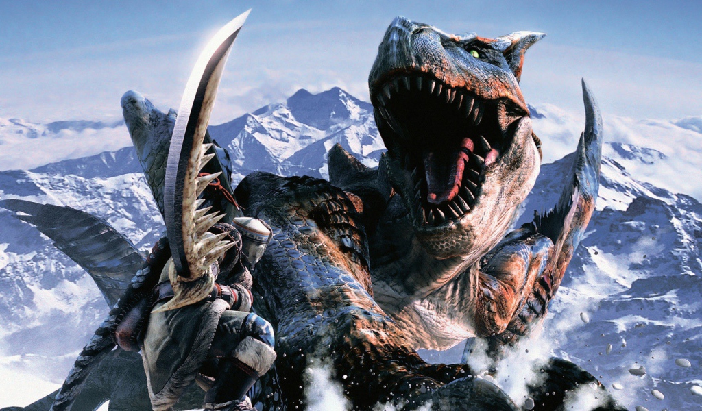 Битва с драконом в горах