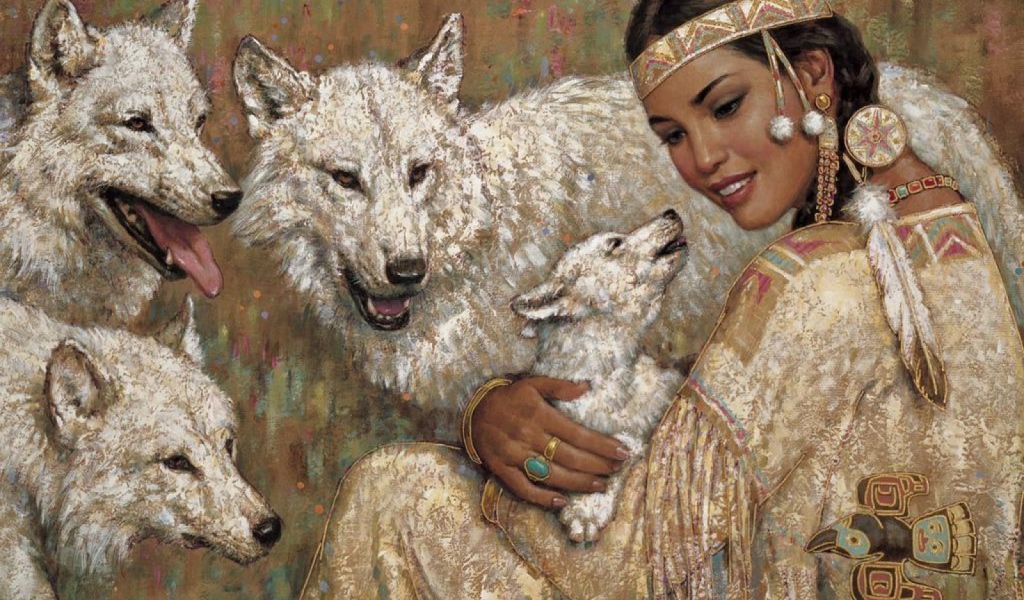Девушка и волки