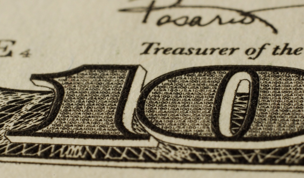 Банкнота доллар крупным планом