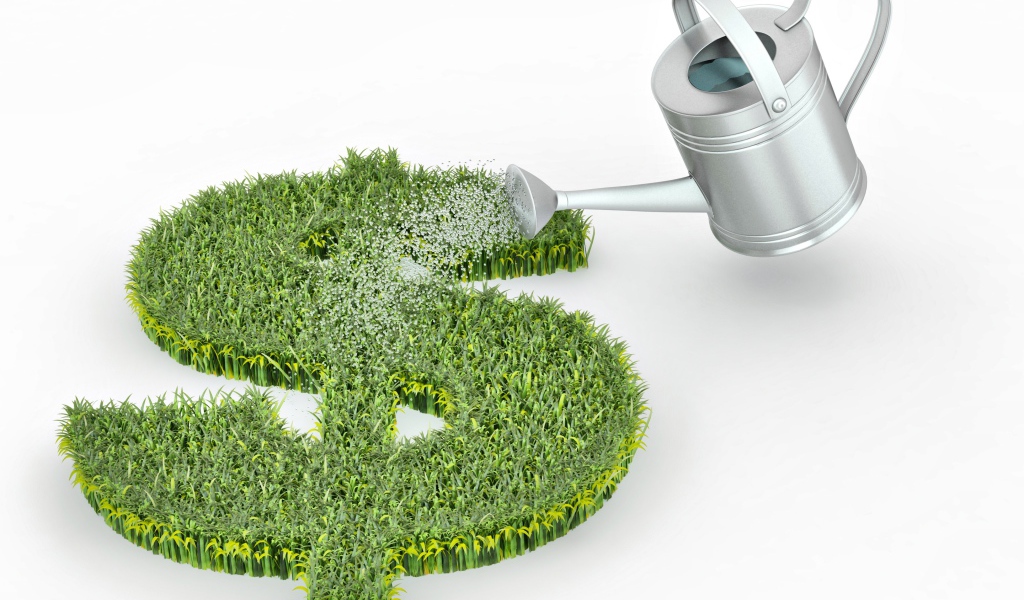 Зеленый знак доллара