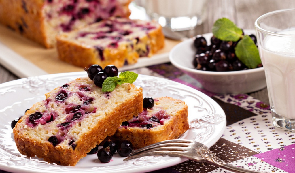 Кекс с черникой