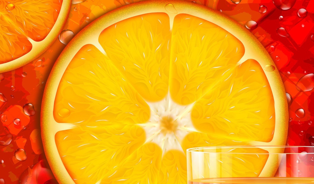 Апельсин в разрезе