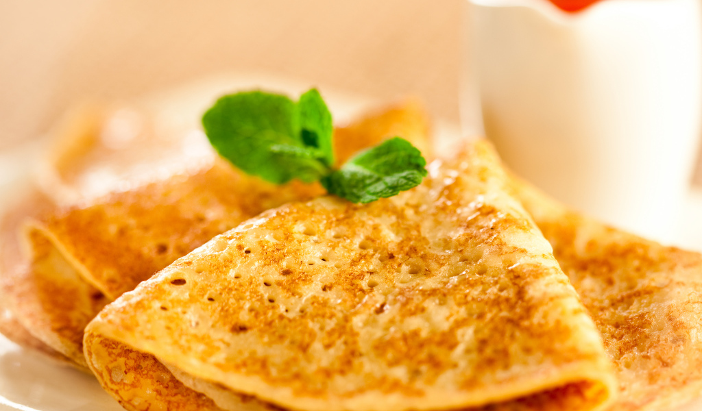 Блины с мятой