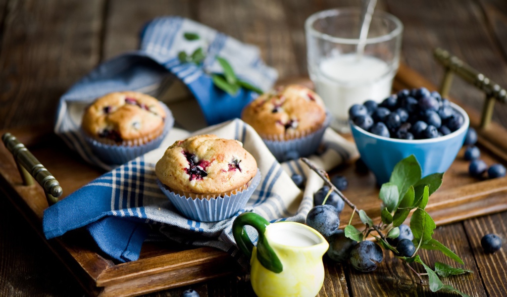 Кексы с голубикой