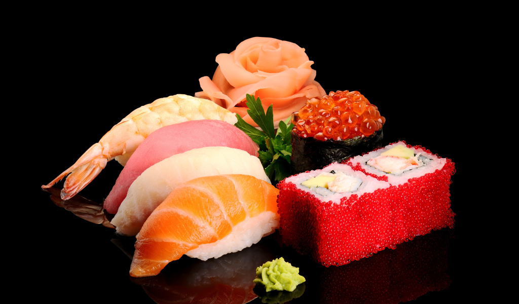 Морепродукты с васаби