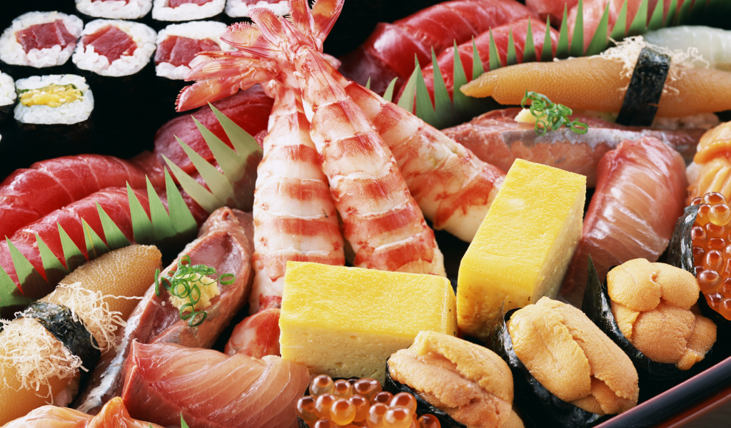 Японская еда морепродукты