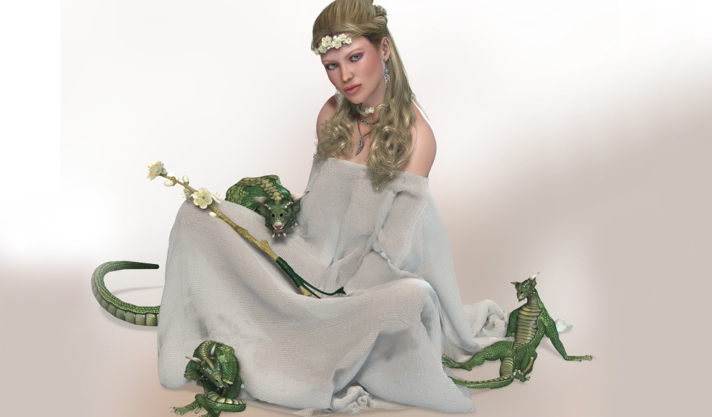 Девушка и зеленые чертики