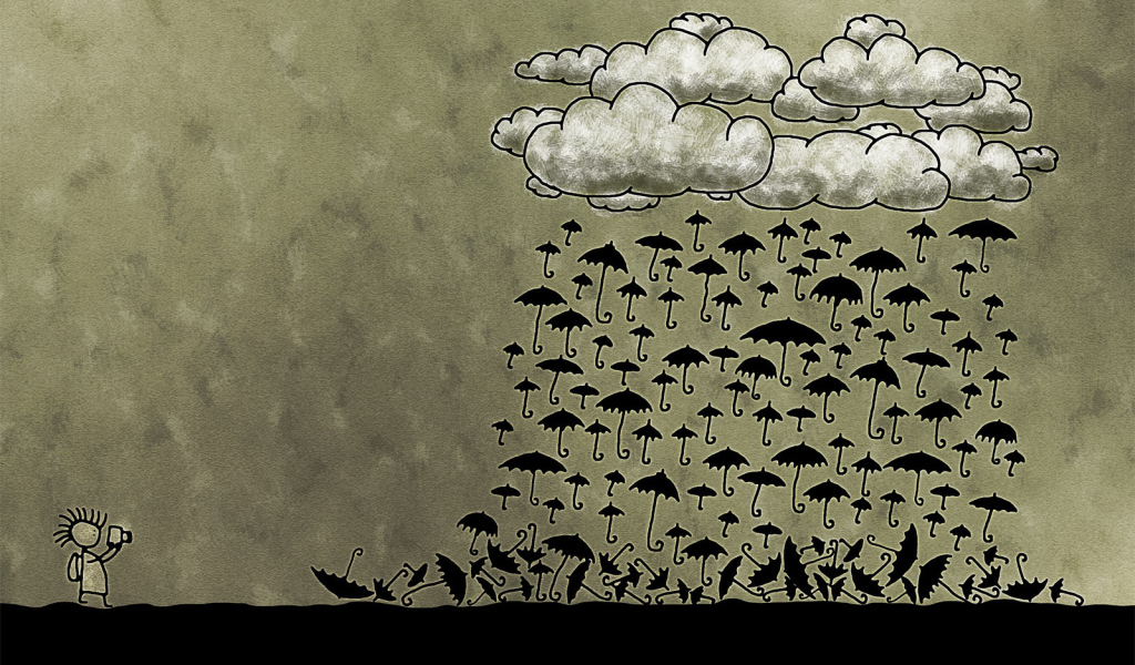 Дождь из зонтов