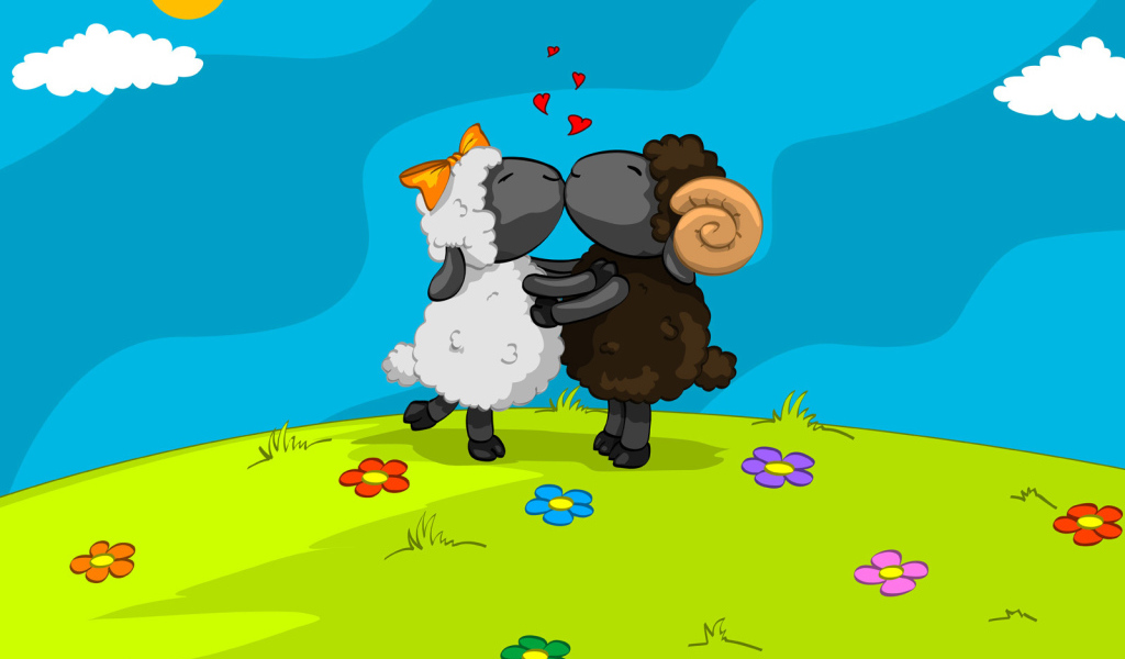 Бараны целуются