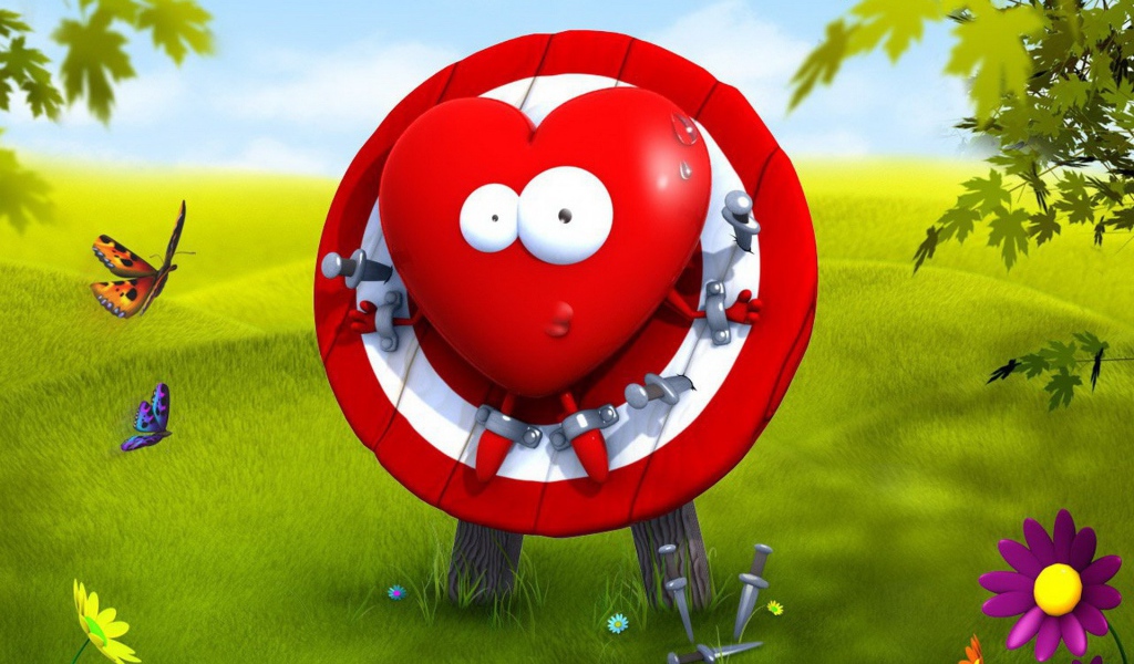 Сердечко на мишени