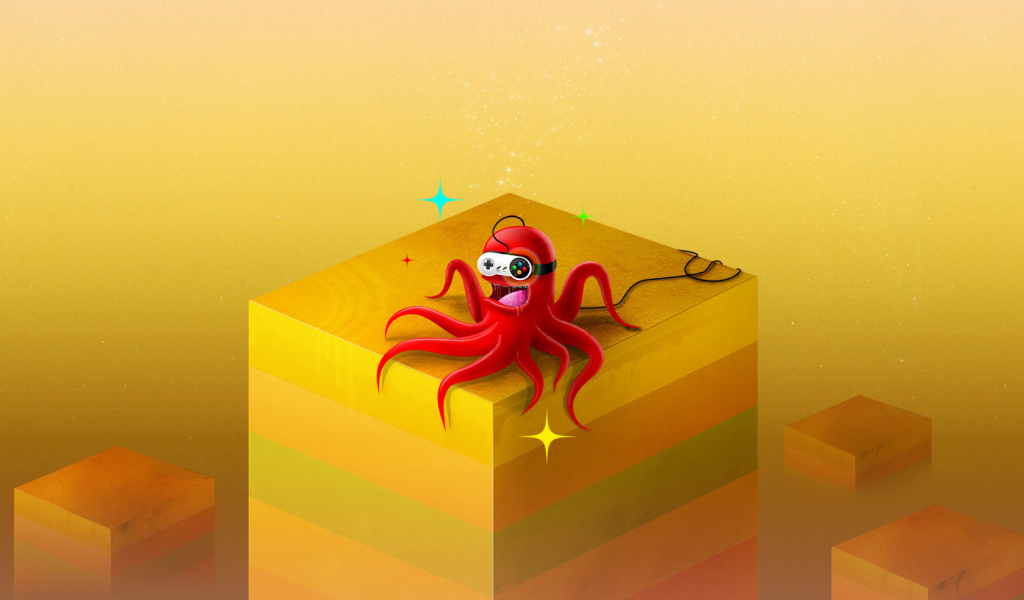 Осьминог с джойстиком