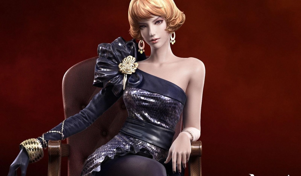 Девушка из видео игры Aion