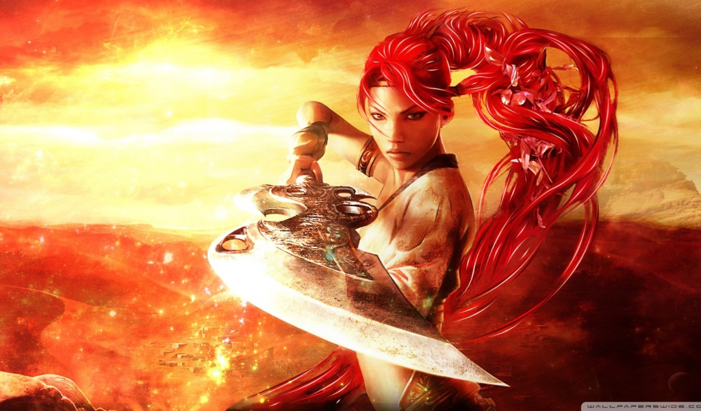 Девушка с красными волосами