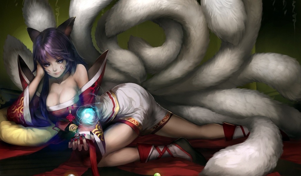 Девушка с хвостами