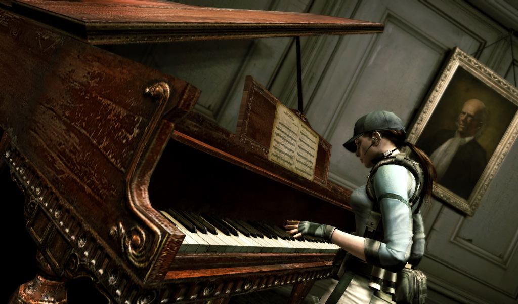 Видео игра Резидент Эвил и старый рояль