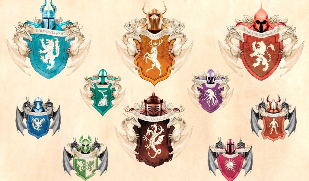 Гербы воинов из игры