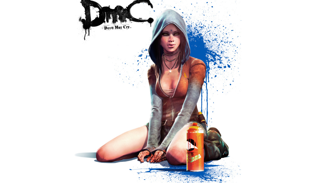 Девушка с баллончиком краски