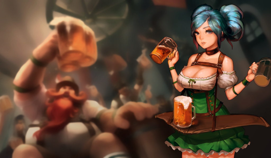 Девушка с пивом