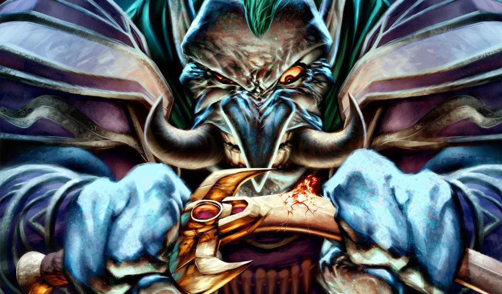 Чудовище ломает меч