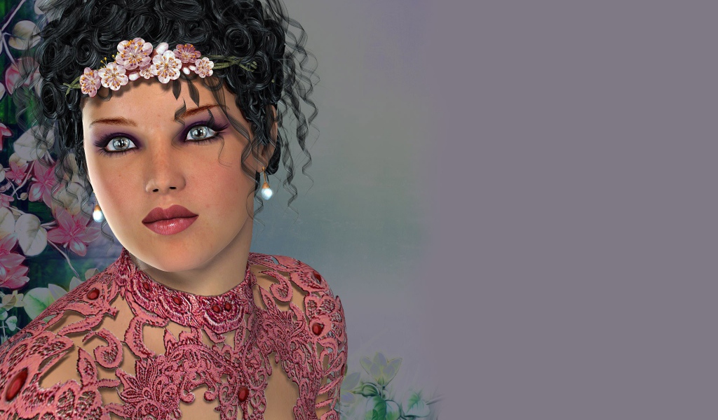 Девушка с диадемой