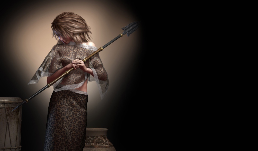 Девушка с копьем