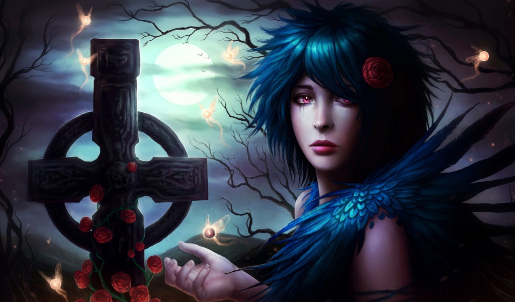 Мрачная девушка